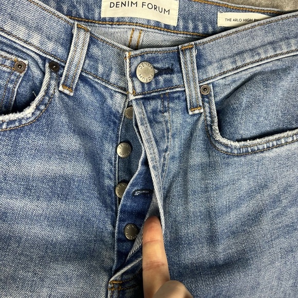 Aritzia Jeans Womens 26 Denim Forum The Arlo High Rise Straight Leg 28L Denim - Picture 8 of 13